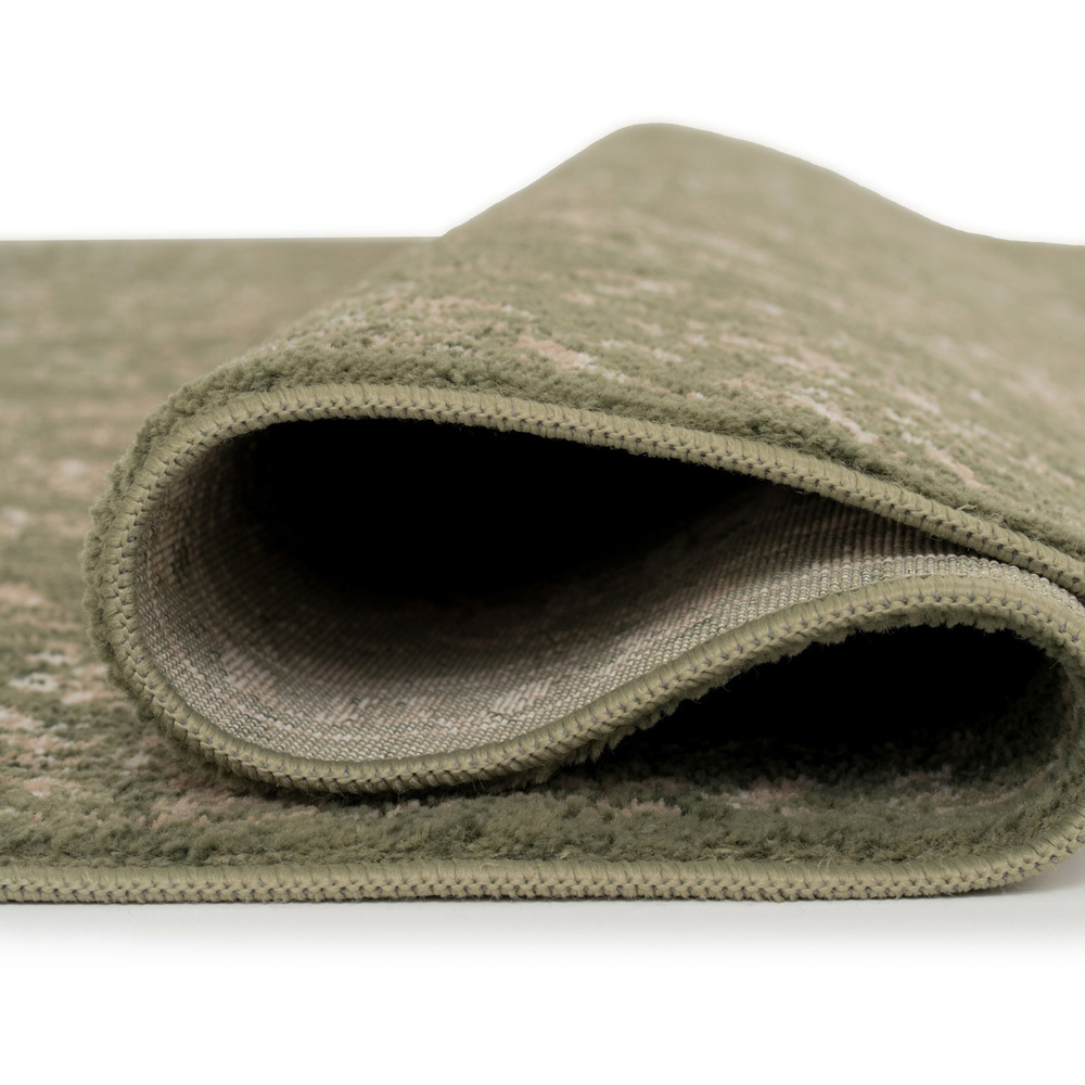 Kukoon Oscar Linden Vintage Green Flat Medallion Rug 240 x 330cm Image 3