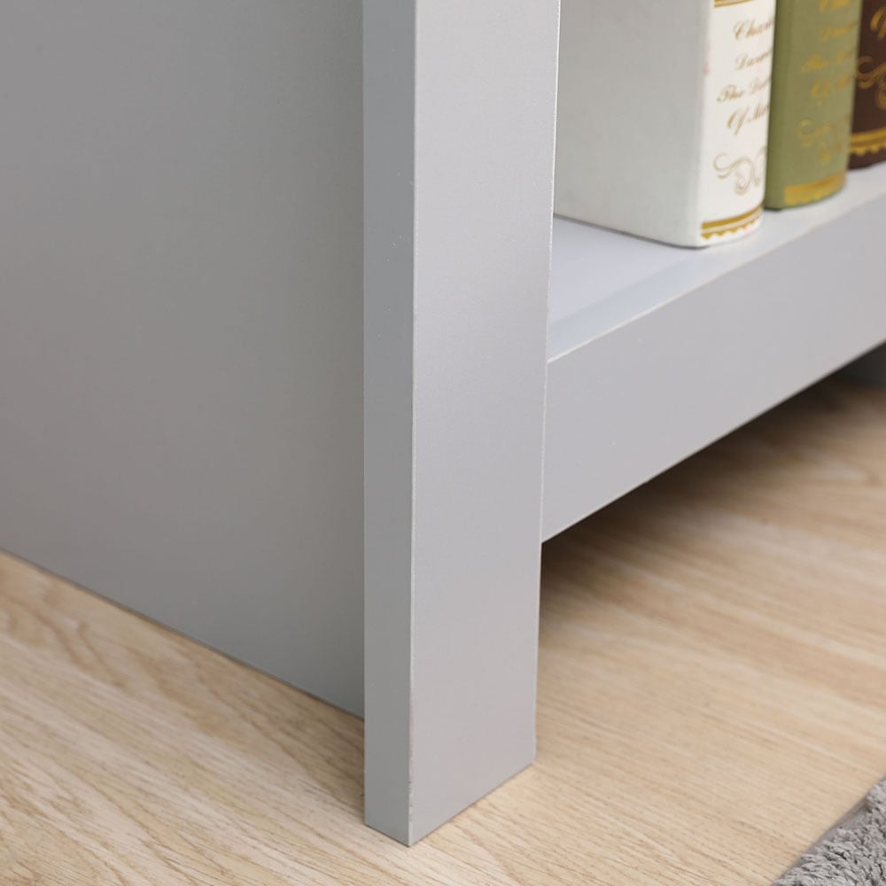FurnitureHMD Single Shelf Grey and Oak Effect Wooden Side Table Image 6