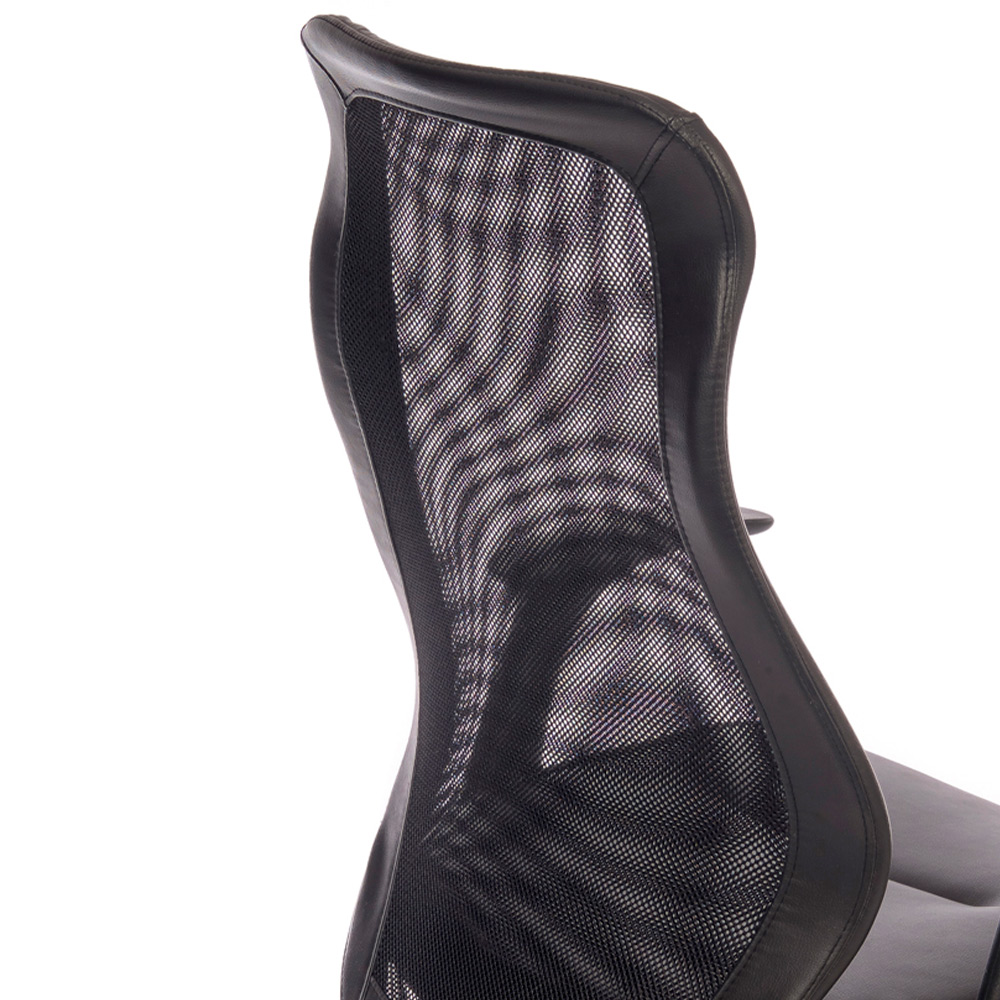 Teknik Black Mesh Swivel Curved Office Chair Image 7