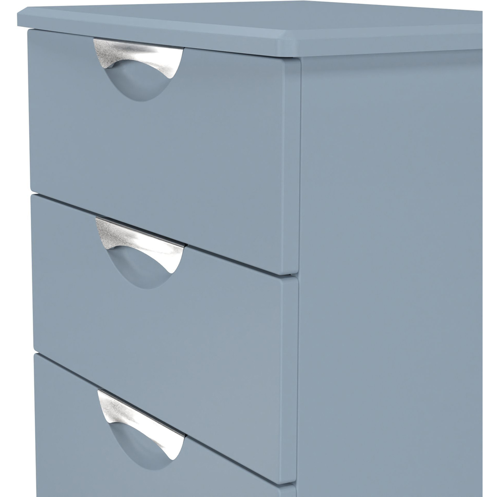 Crowndale Camden 4 Drawer Denim Blue Midi Chest of Drawers Ready Assembled Image 5