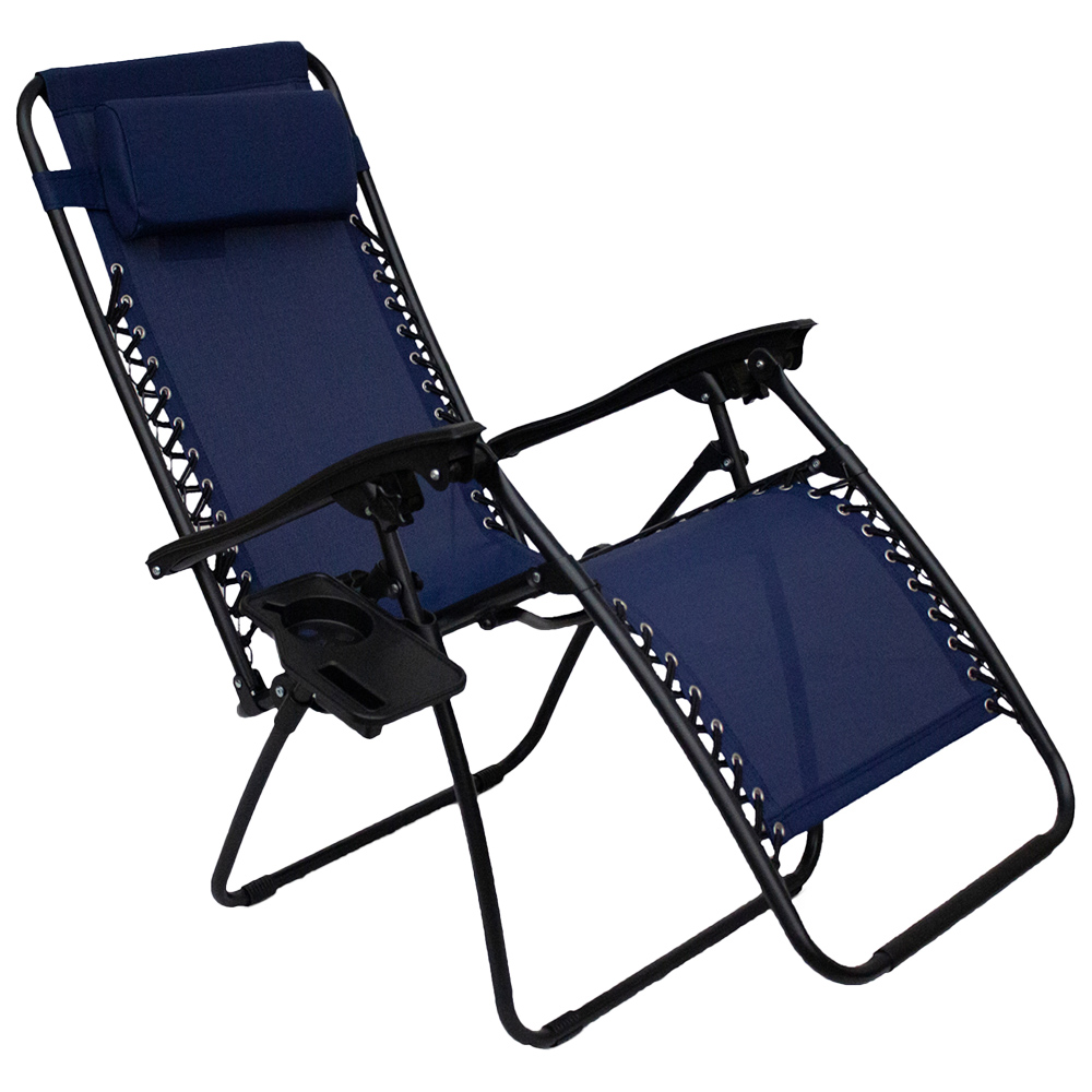 Royalcraft Set of 2 Blue Zero Gravity Relaxer Chairs Image 4