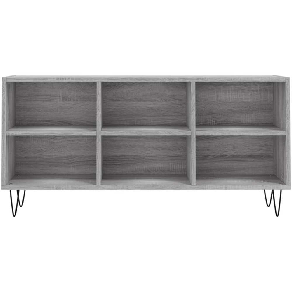 vidaXL 4 Shelf Grey Sonoma TV Cabinet Image 4