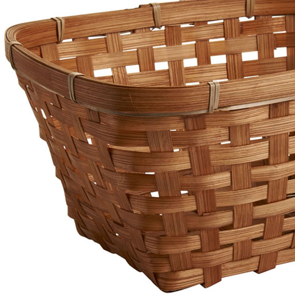 Single Wilko Large Bamboo Basket in Assorted styles Image 6