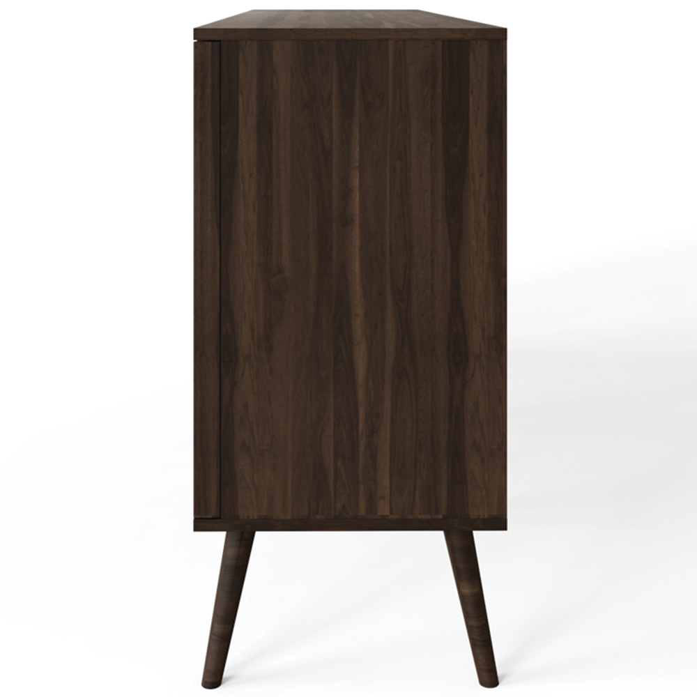 GFW Rowan 2 Door 3 Drawer Walnut Slatted Large Sideboard Image 5