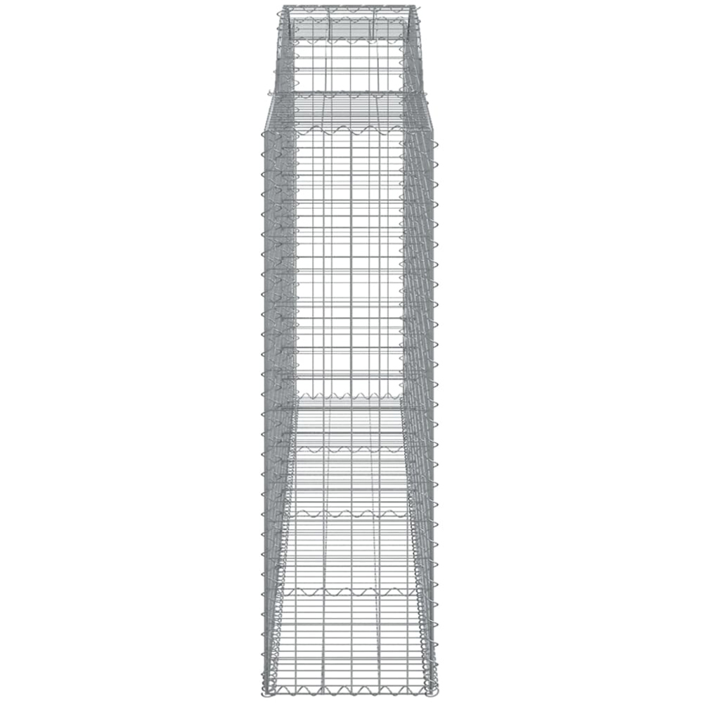 vidaXL Silver Galvanised Iron Arched Gabion Basket 300 x 50 x 160/180cm 20 Pack Image 3