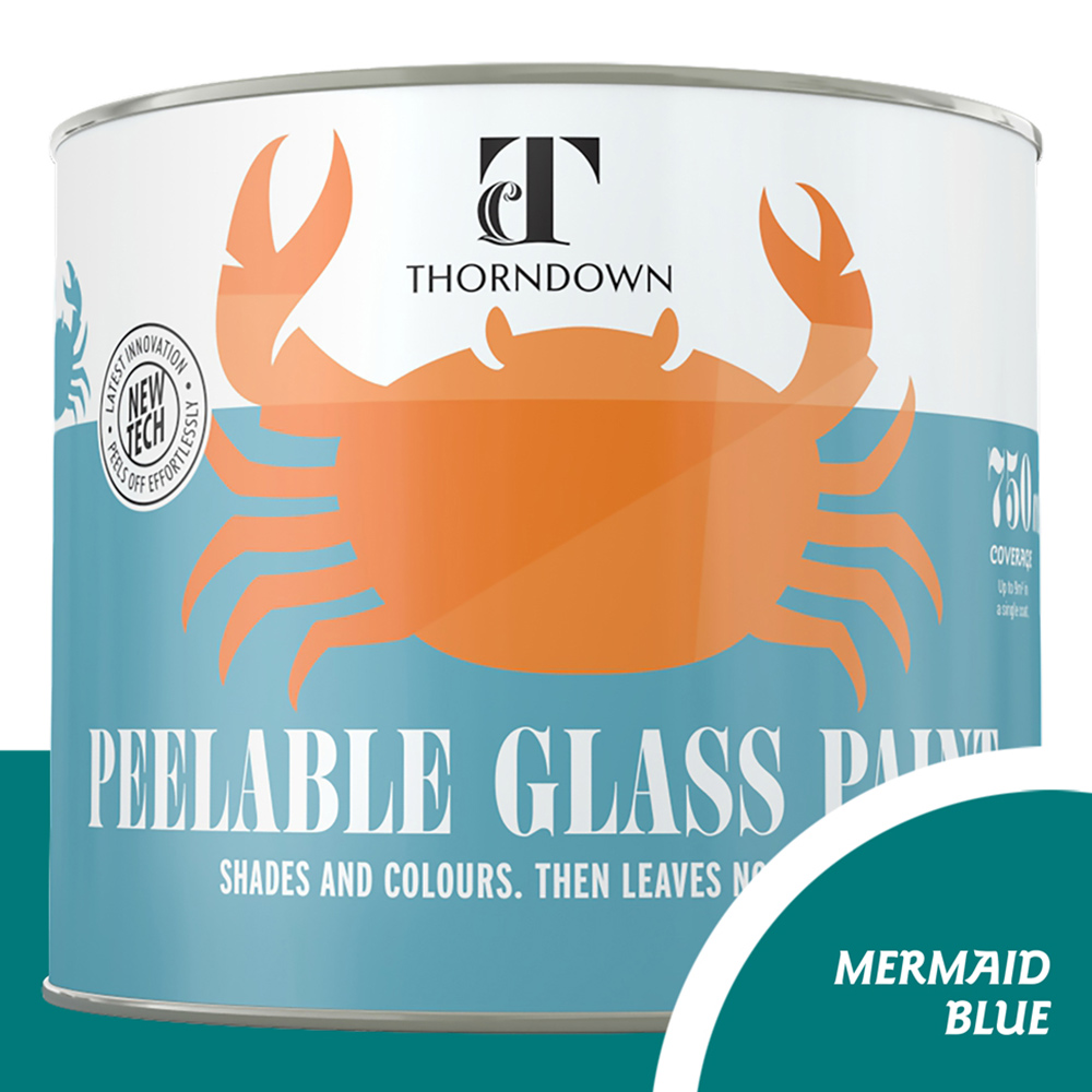 Thorndown Mermaid Blue Peelable Glass Paint 750ml Image 3