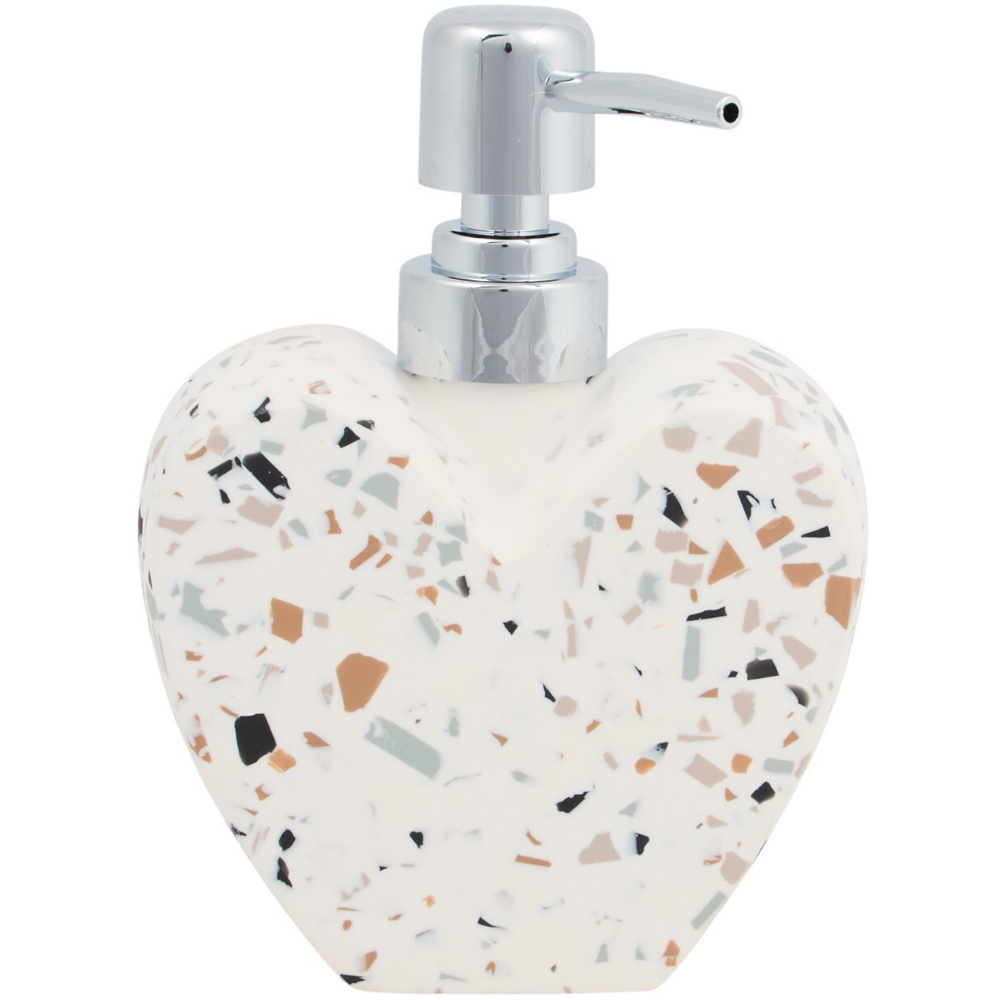 Heart Speckle Soap Dispenser White Image 2