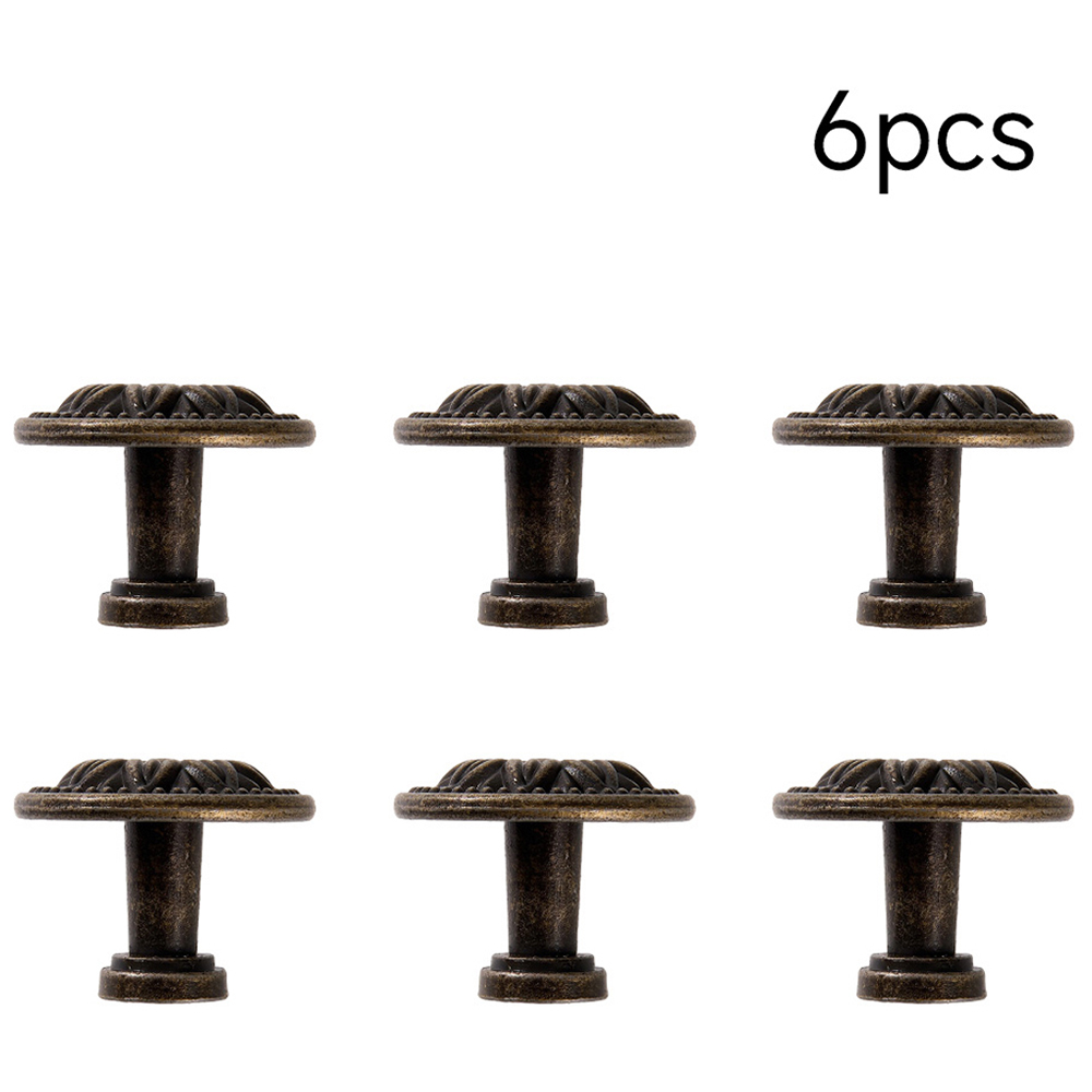 Living and Home Bronze Zinc Alloy Vintage Furniture Knob 6 Pack Image 2