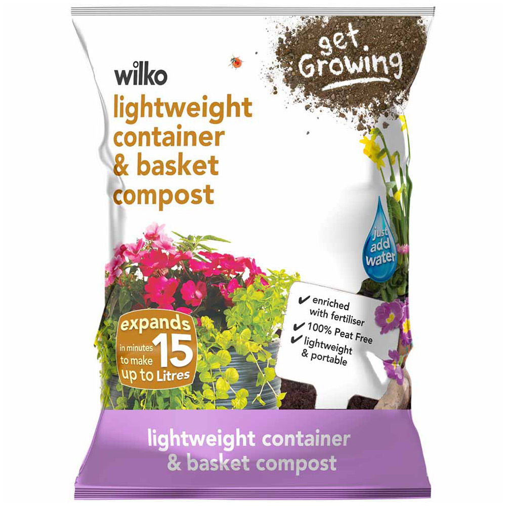 Wilko Lightweight Container and Basket Compost 15L Image 1