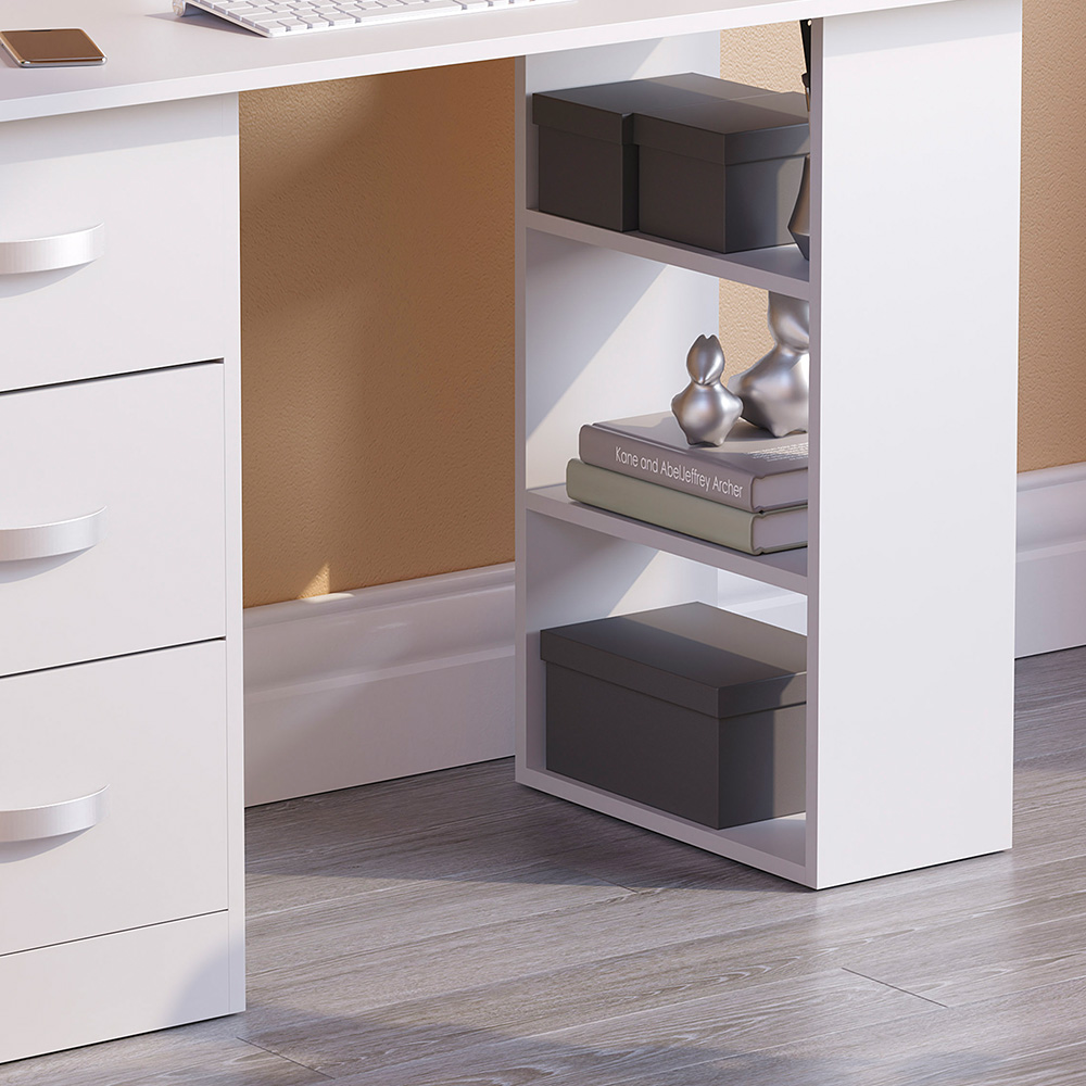 Vida Designs Mason Computer Desk White Image 5