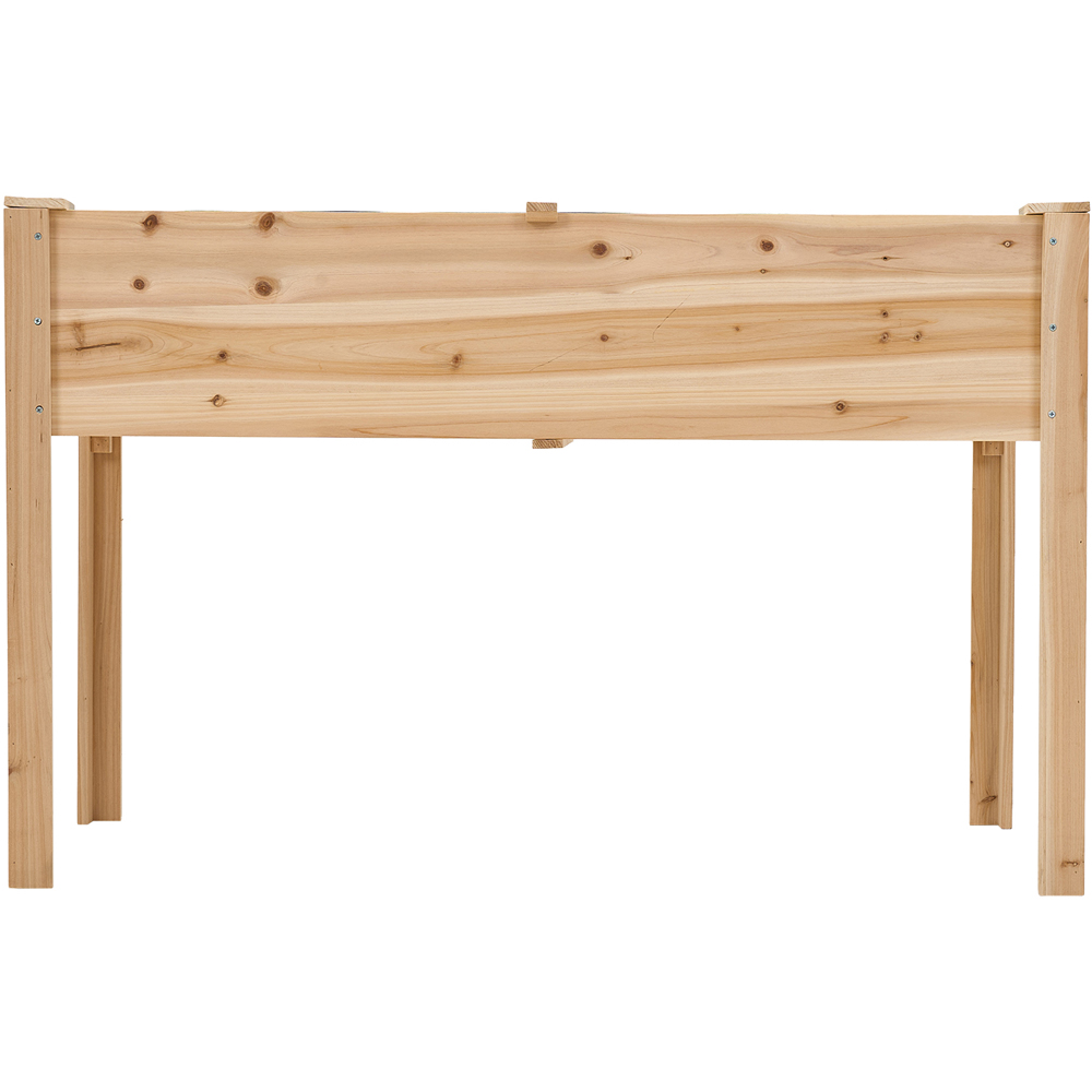 Living and Home Natural Elevated Fir Wood Garden Bed with Drainage Holes Image 5