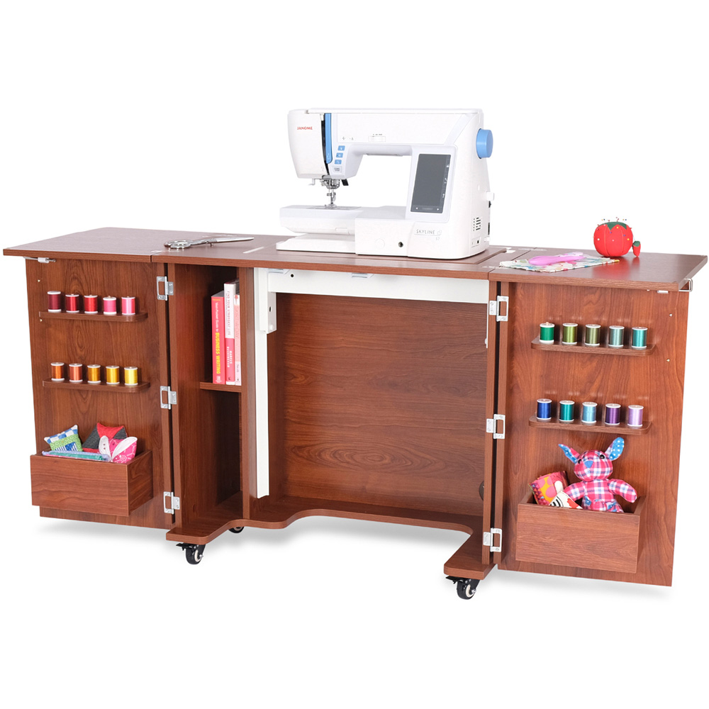 Arrow Cabinets Bandicoot K8205 Teak Fold-Away Sewing Cabinet Image 5