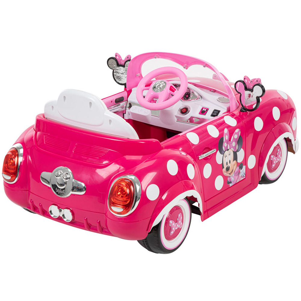 Huffy Disney Minnie Convertible Car Electric Children's Ride-on Pink and White Image 2