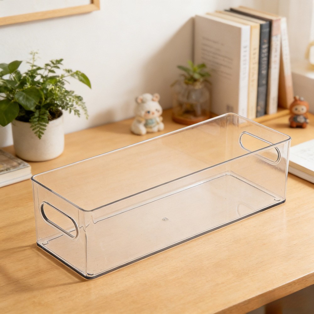 Living and Home Crystal Clear Transparent Desktop Storage Organiser Image 7