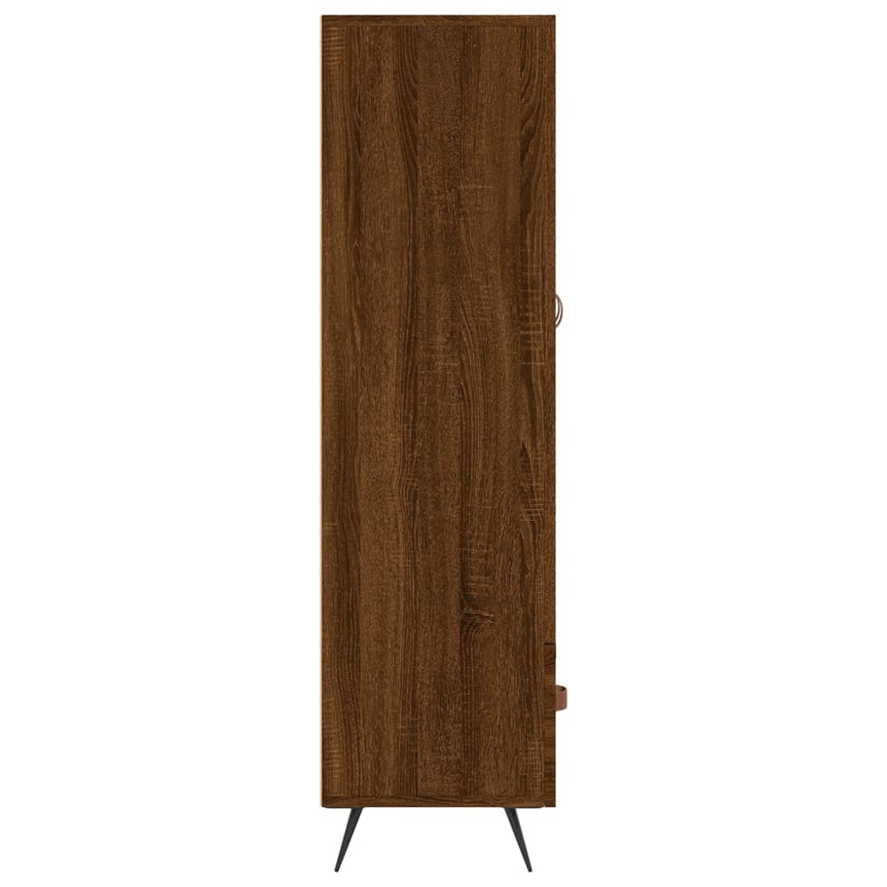vidaXL 2 Door Single Drawer Brown Oak Highboard Image 7