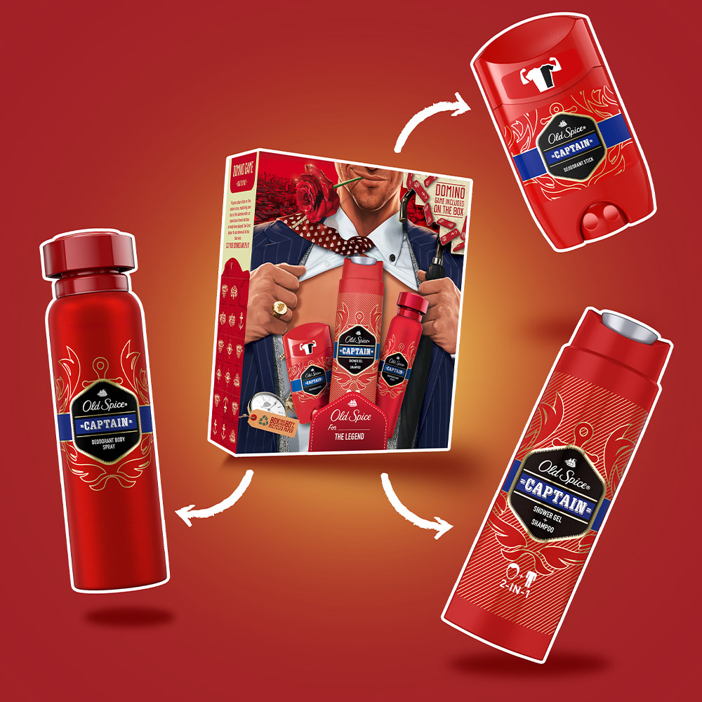 Old Spice Captain Gentleman Gift Set 3 Pack Wilko