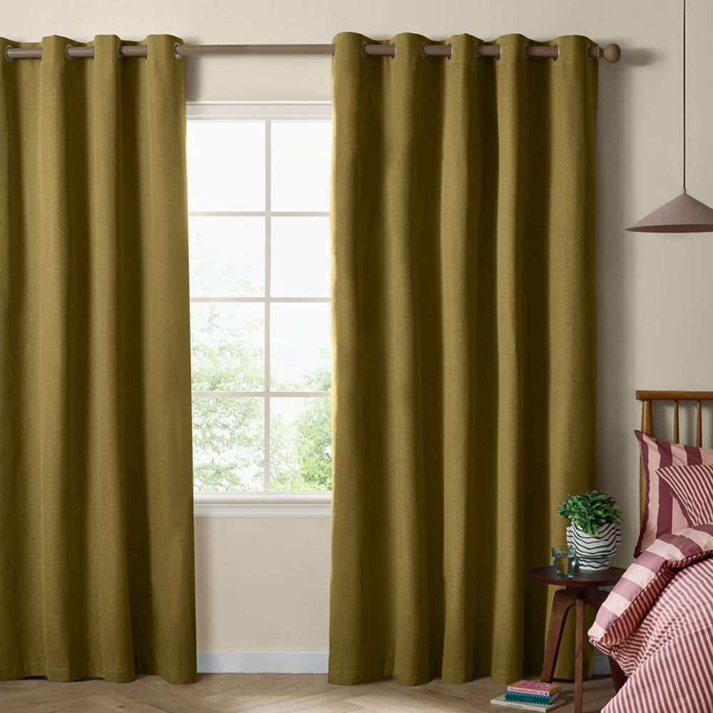 Furn The Ultimate Forest Textured Woven Blackout Eyelet Curtains 229 x 183cm Image 1