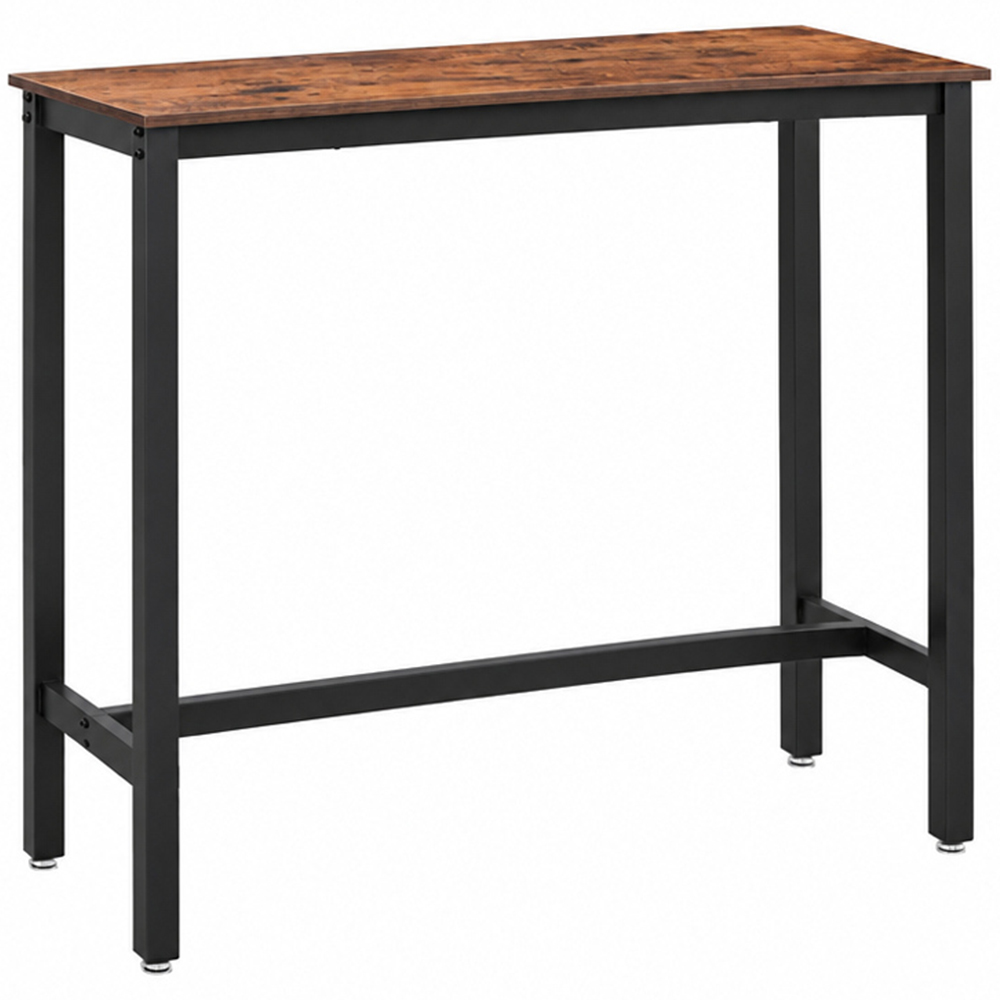 Modcraft Industrial-Style Bar Table Desk Vintage Brown and Black Image 3