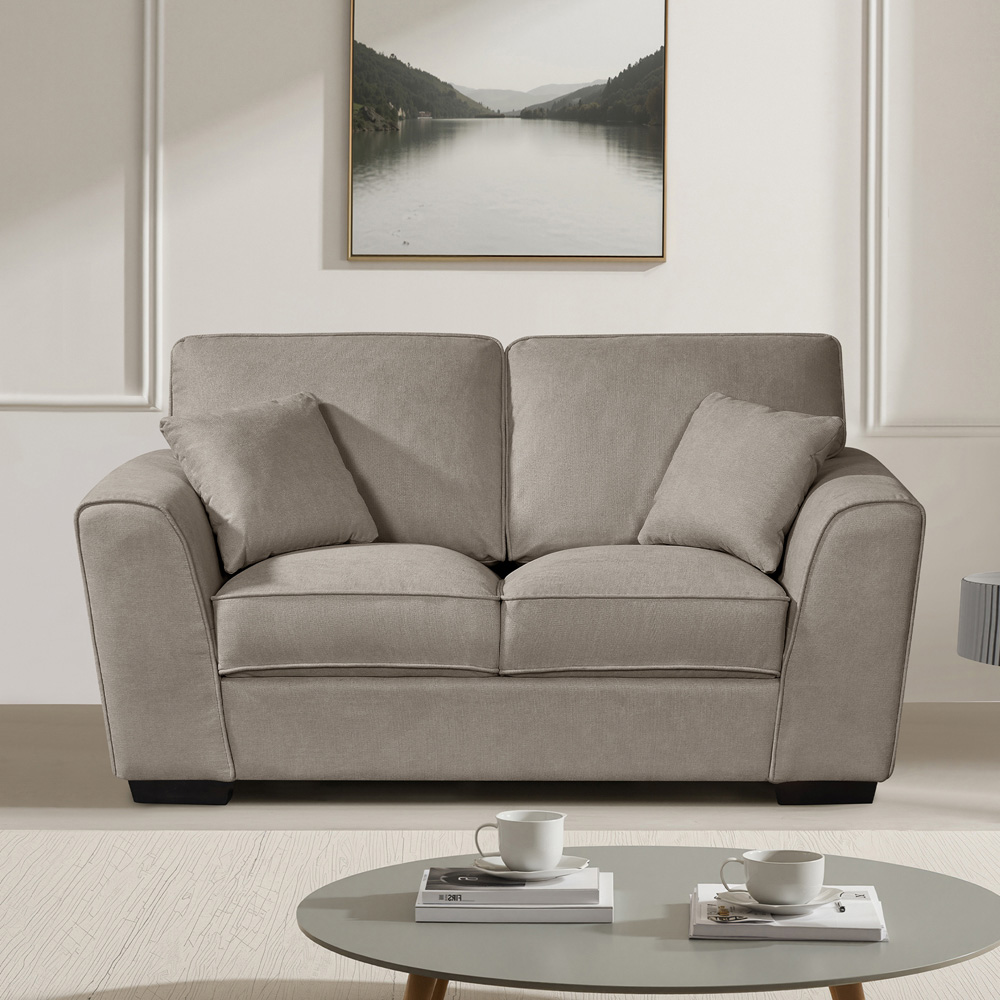 Artemis Home Arlington 2 Seater Brown Fabric Sofa Image 3