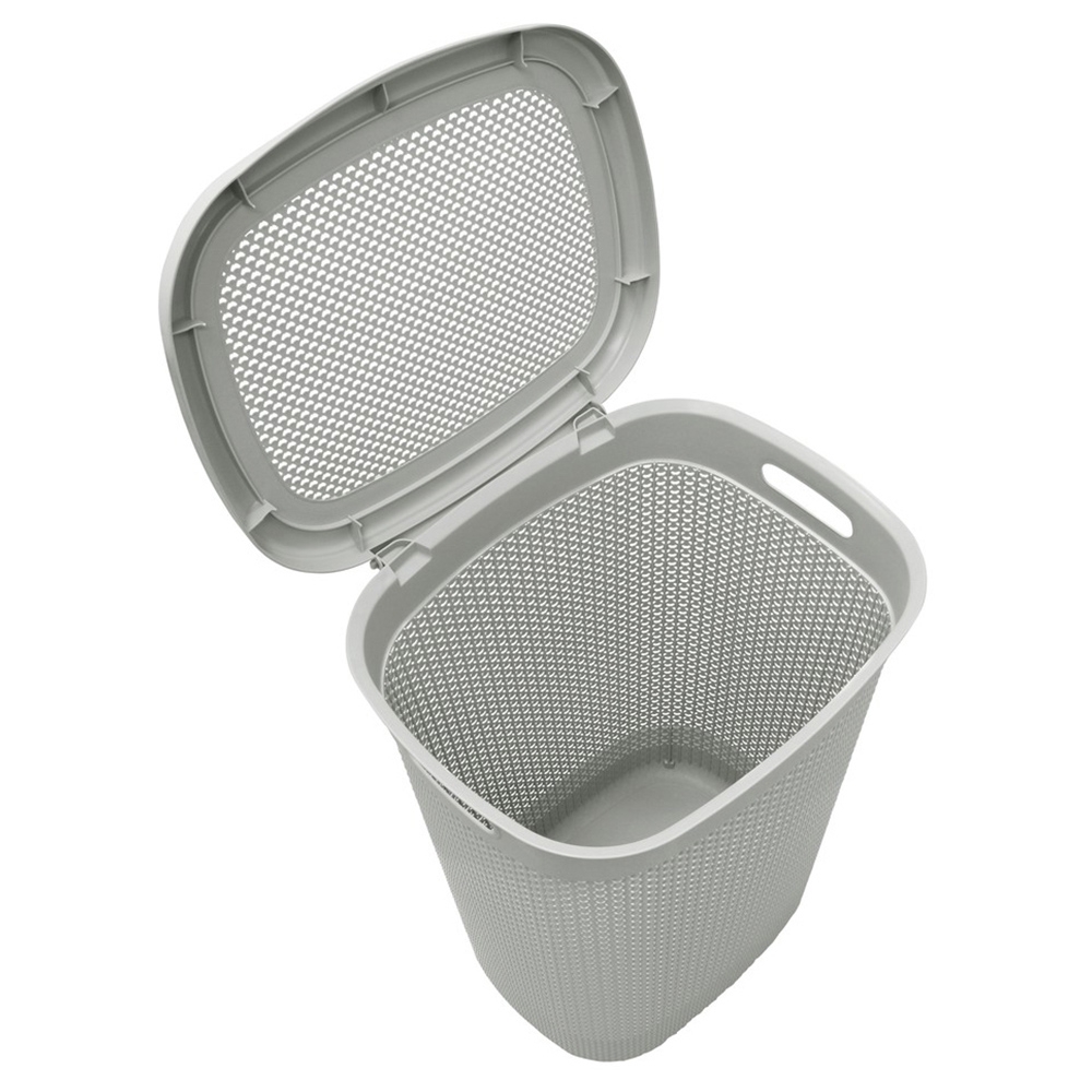JVL Droplette Grey Laundry Basket 52L Image 5