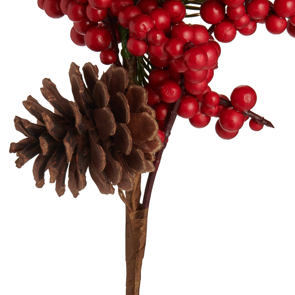 Wilko Winter Berries and Cones Pick Image 4