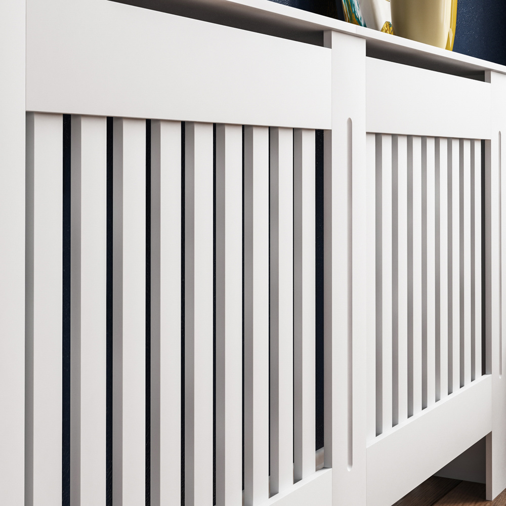 Vida Designs Chelsea White Radiator Cover Large Image 4
