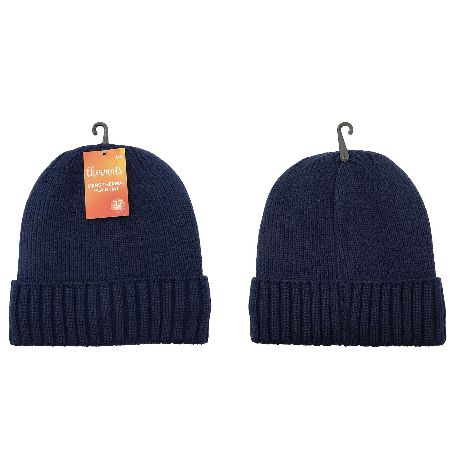 Mens Thermal Hat Plain - Black, Grey or Navy Image 16