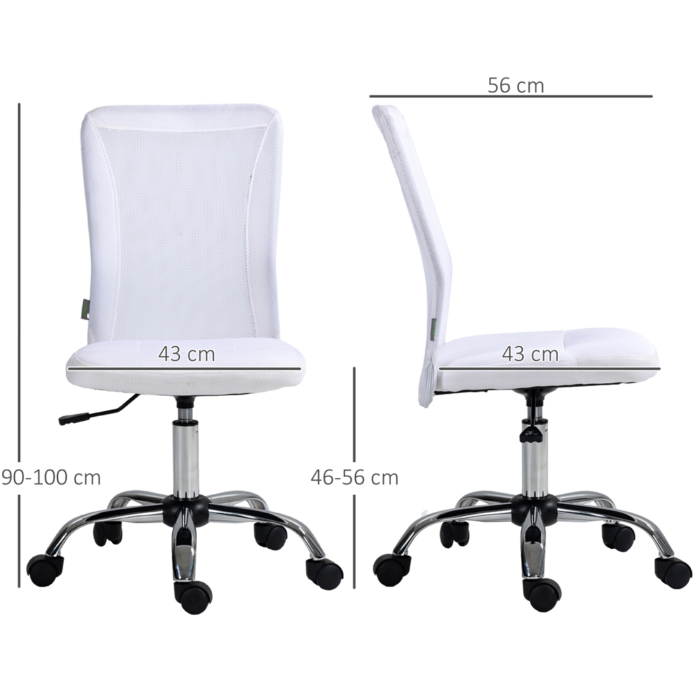 Portland White Mesh Office Chair Image 7