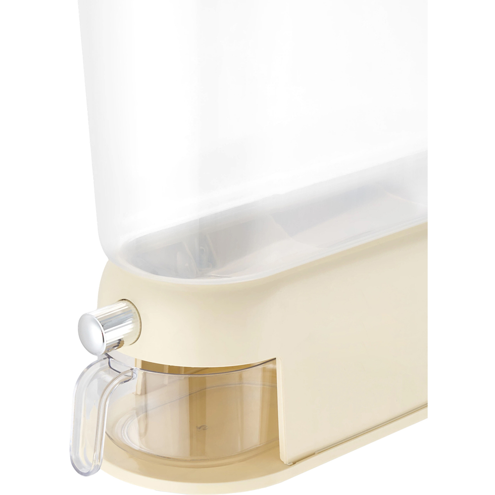Living and Home 5kg Cream White Airtight Grain Dispenser Image 4