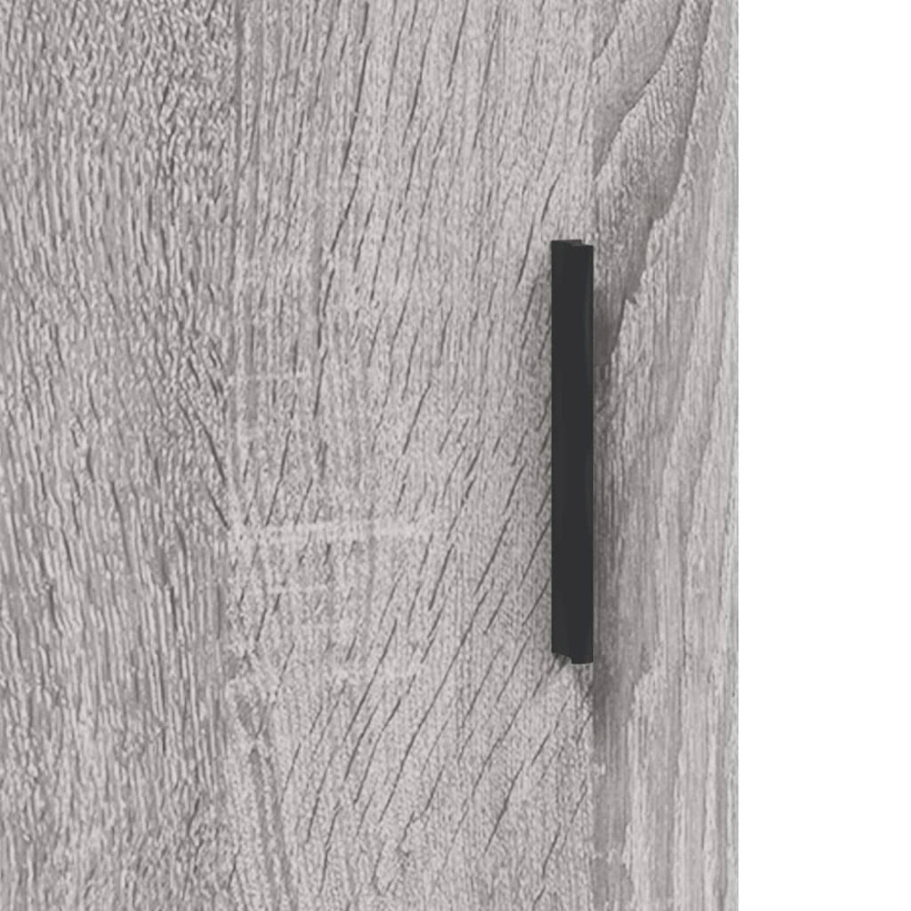 vidaXL 2 Wood and Glass Door Grey Sonoma Highboard Image 9
