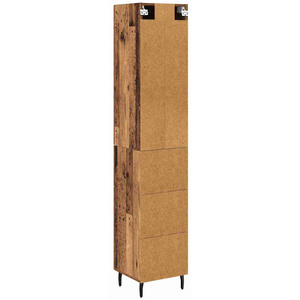 vidaXL Single Door 3 Drawer Old Wood Highboard Image 8