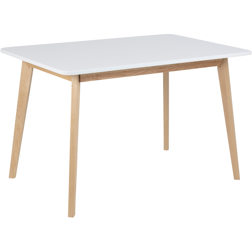 Florence Raven Dining Table White and Oak Image 2