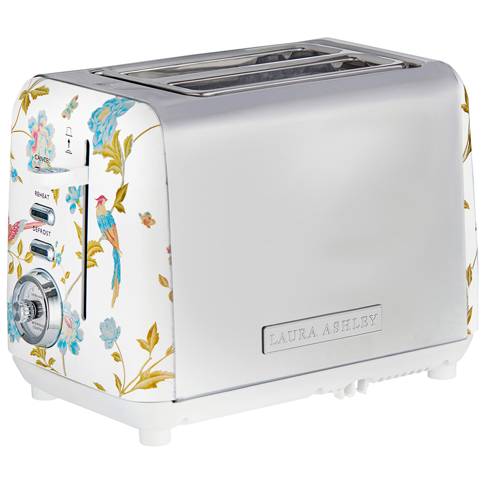 Laura Ashley VQSBT582WSUK Elveden White 2 Slice Toaster Image 1