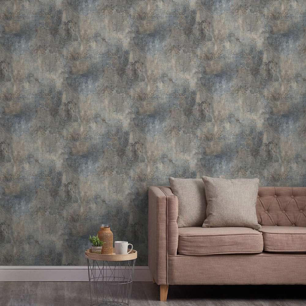Grandeco Plaster Patina Castello Grey Wallpaper by Paul Moneypenny Image 3