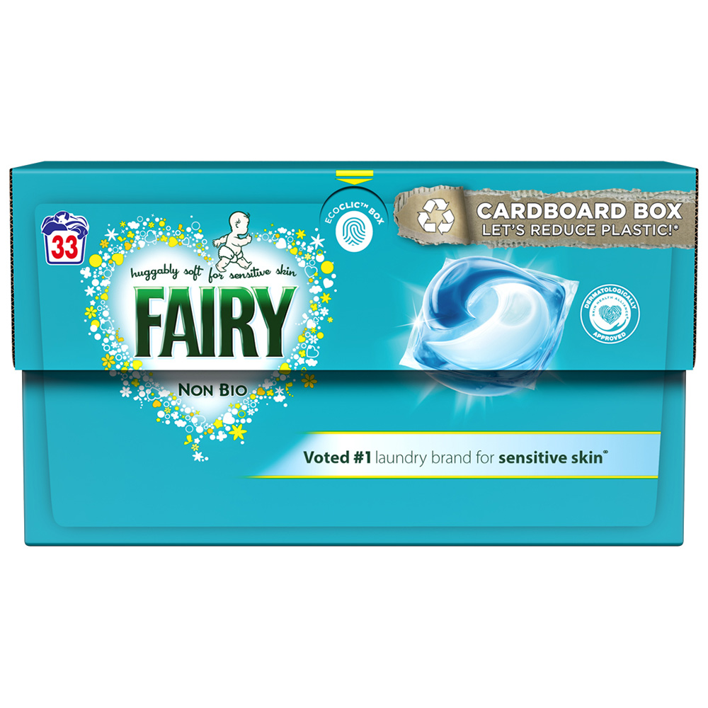 Fairy Non Bio Washing Liquid Pods 33 Washes Case of 4 Image 3