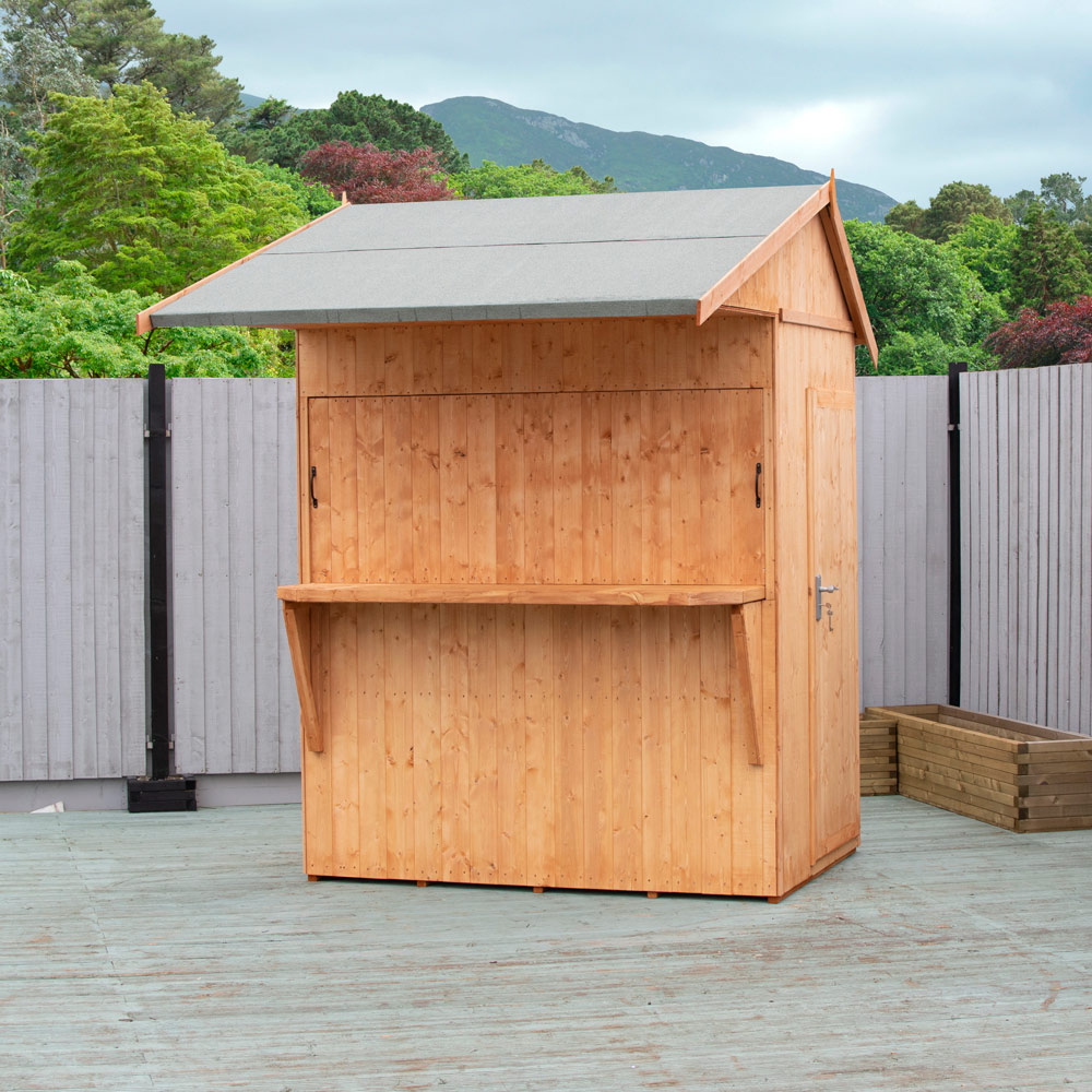 Shire 6 x 4ft Apex Garden Bar Shed Image 2