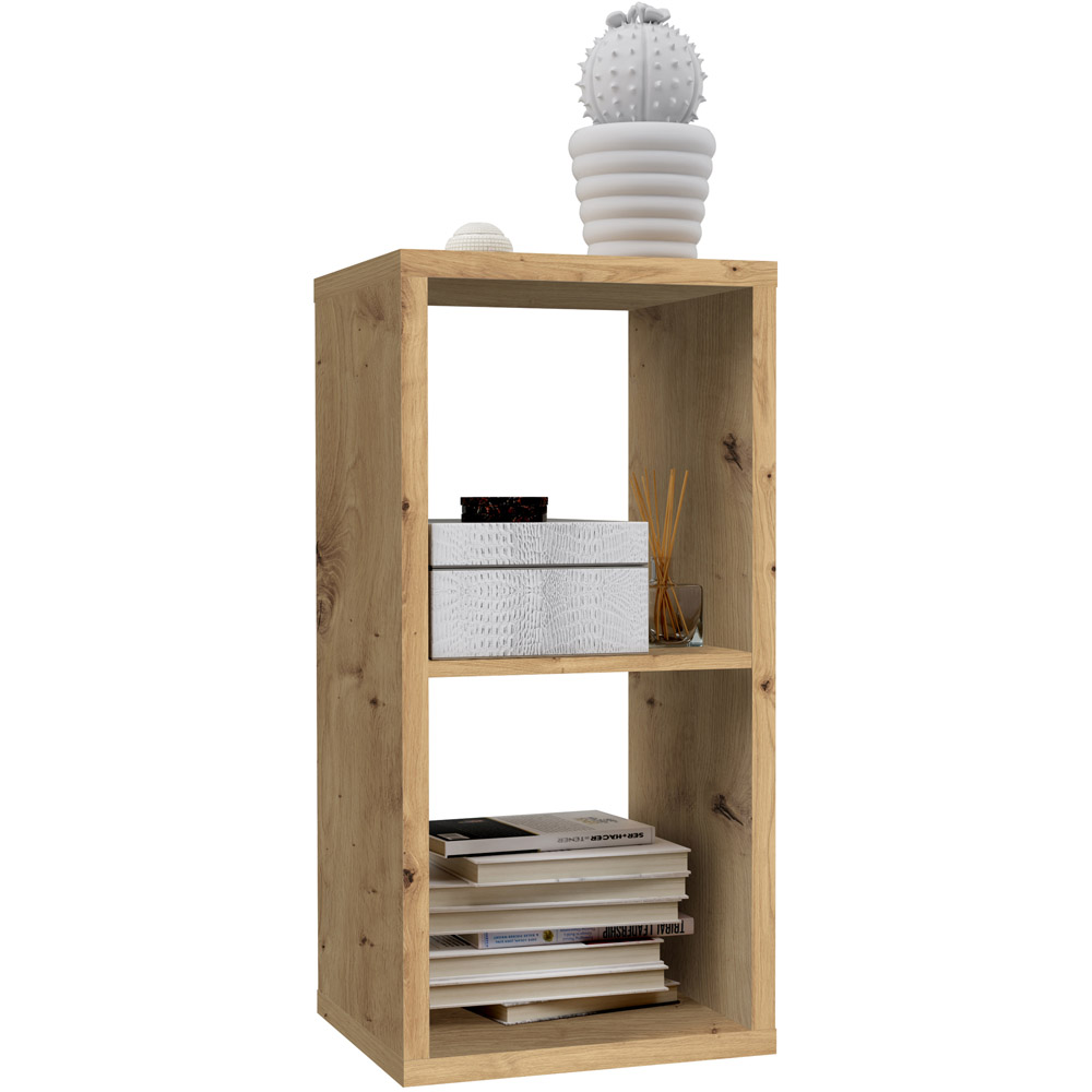 Florence Mauro 2 Shelf Artisan Oak Bookshelf Image 6