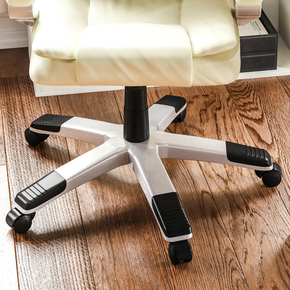 Vida Designs Charlton Cream Swivel Office Chair Image 5