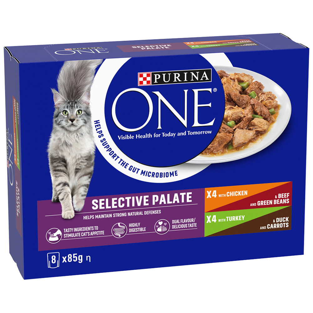 Purina ONE Selective Palate Adult Cat Food 85g Pack 8 Image 3
