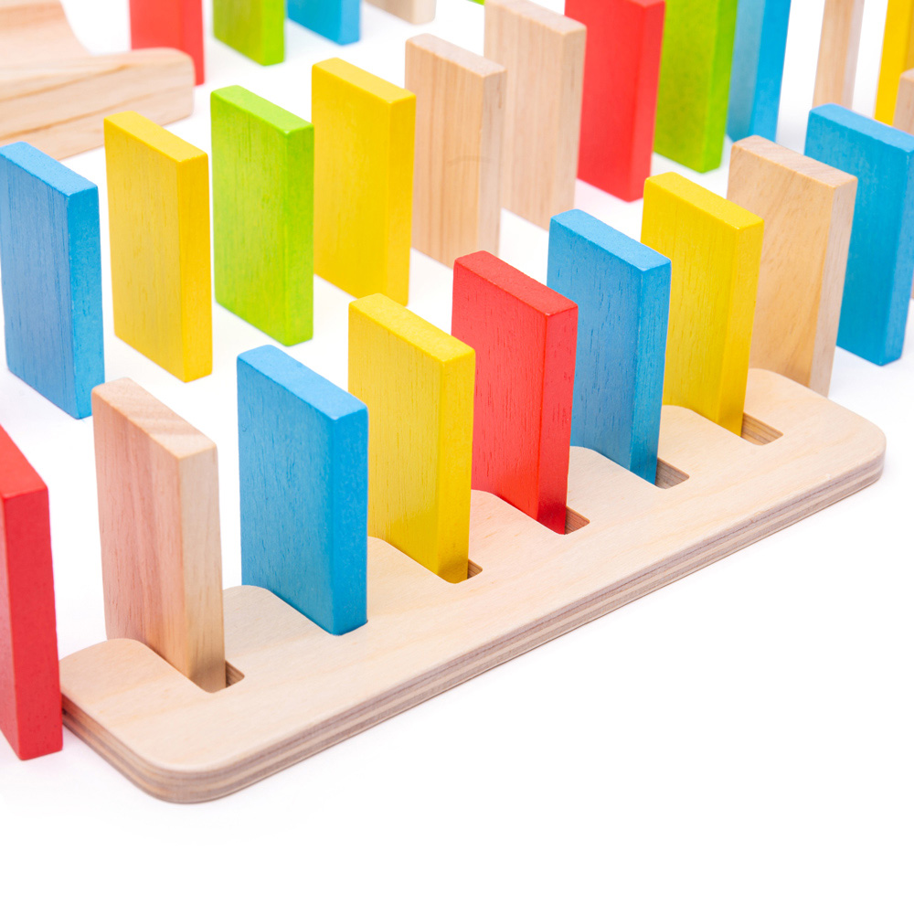 Bigjigs Toys Wooden Domino Run Multicolour Image 4