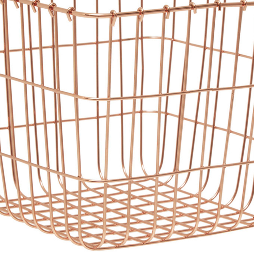 Premier Housewares Vertex Copper Finish Square Basket Image 5