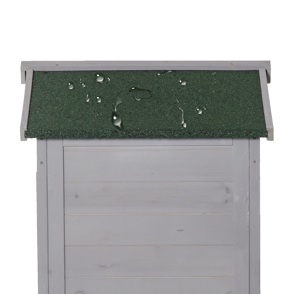 Outsunny 2.4 x 1.5ft Grey Storage Shed Image 3