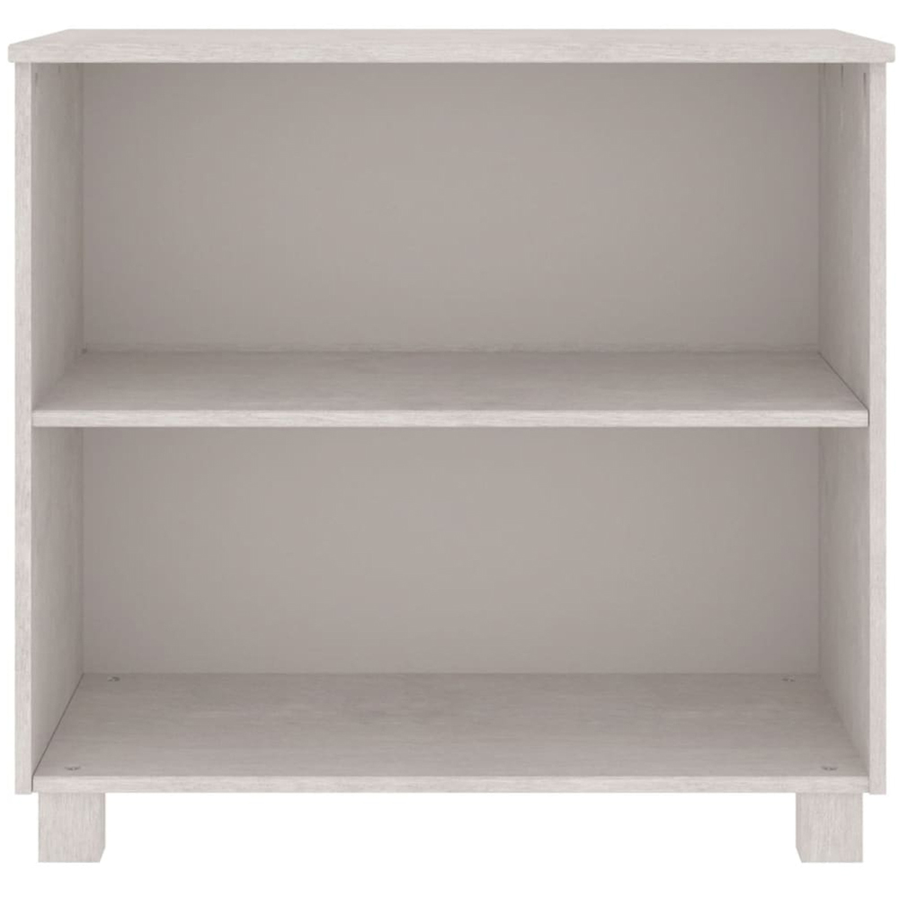 vidaXL Hamar 2 Shelf White Solid Pine Wood Sideboard Image 3