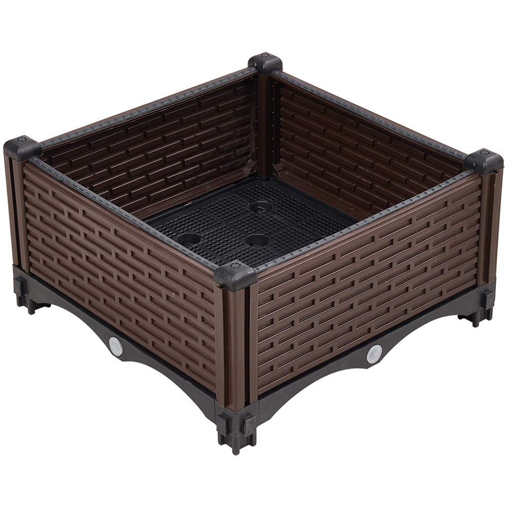 Living and Home Plastic Raised Garden Bed Planter Box 40 x 40 x 19cm Image 1