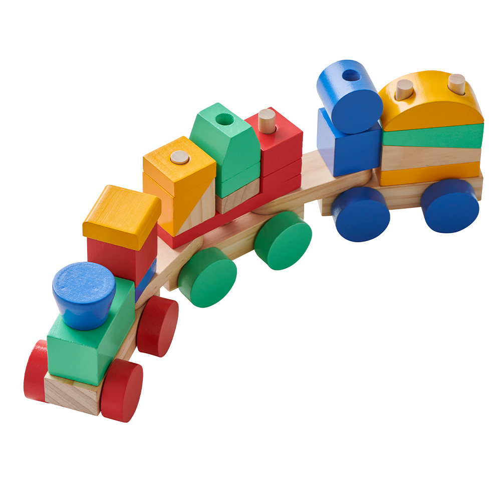 Wilko HB1004 Wooden Stacking Train Multicolour 18 Months And Above Image 6