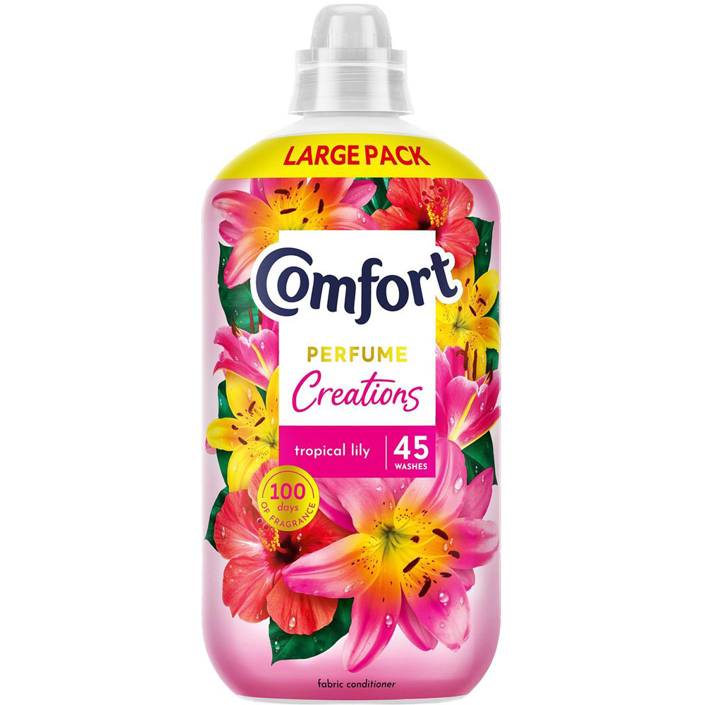 Comfort Perfume Creations Tropical Lily Fabric Conditioner 45 Washes 1.35L 6 Pack Image 2