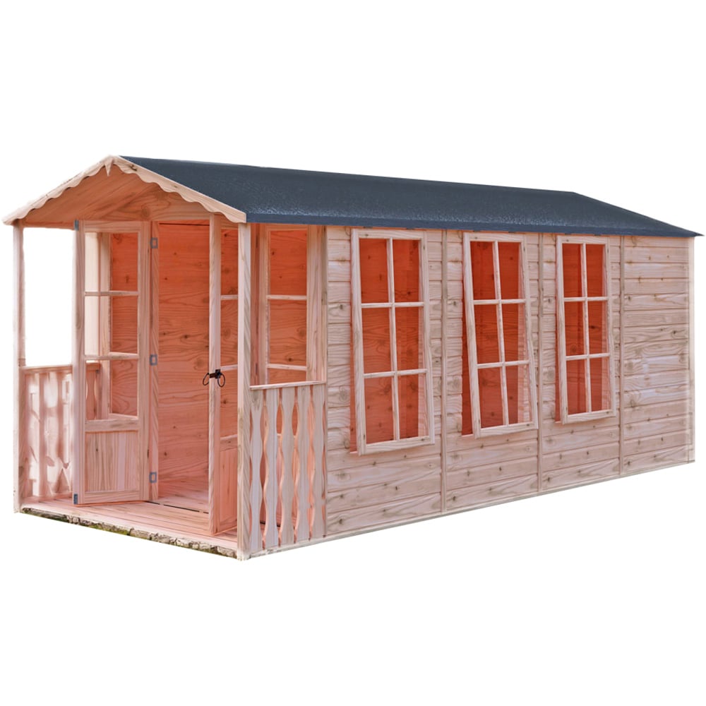 Shire Westminster 13 x 7ft Double Door Summerhouse with Veranda Image 1