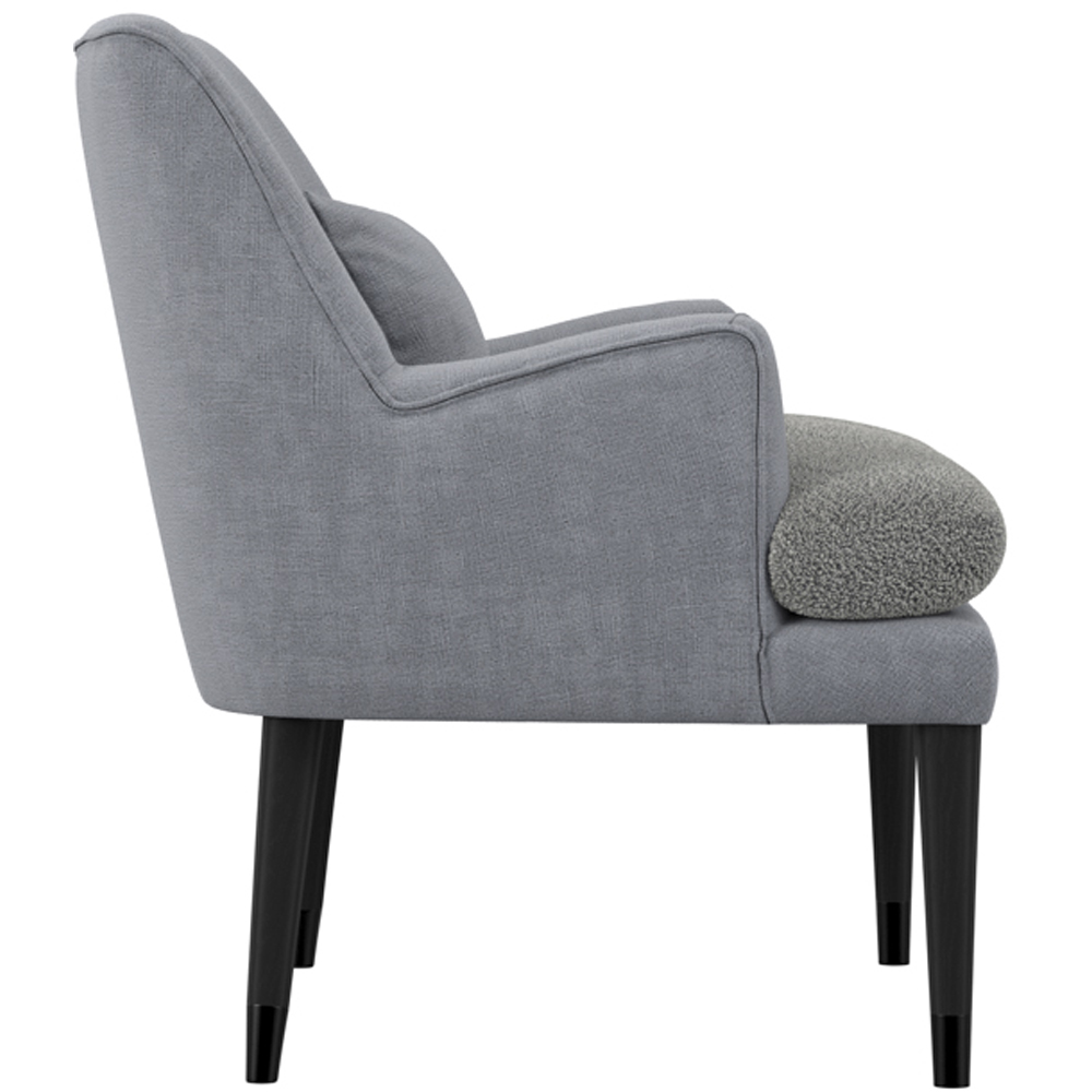 Montana Soft Grey Linen Blend Accent Chair Image 4