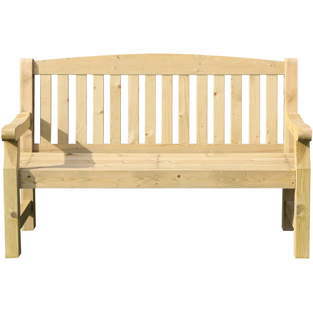 Mercia Carlton 3 Seater Natural Timber Garden Bench Image 2