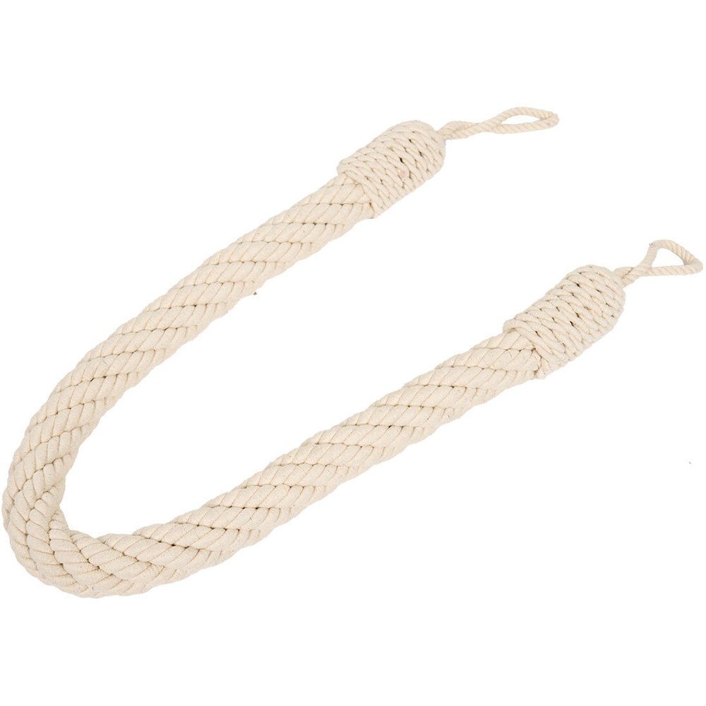 Fancy Cotton Rope Tieback Neutral Image 2